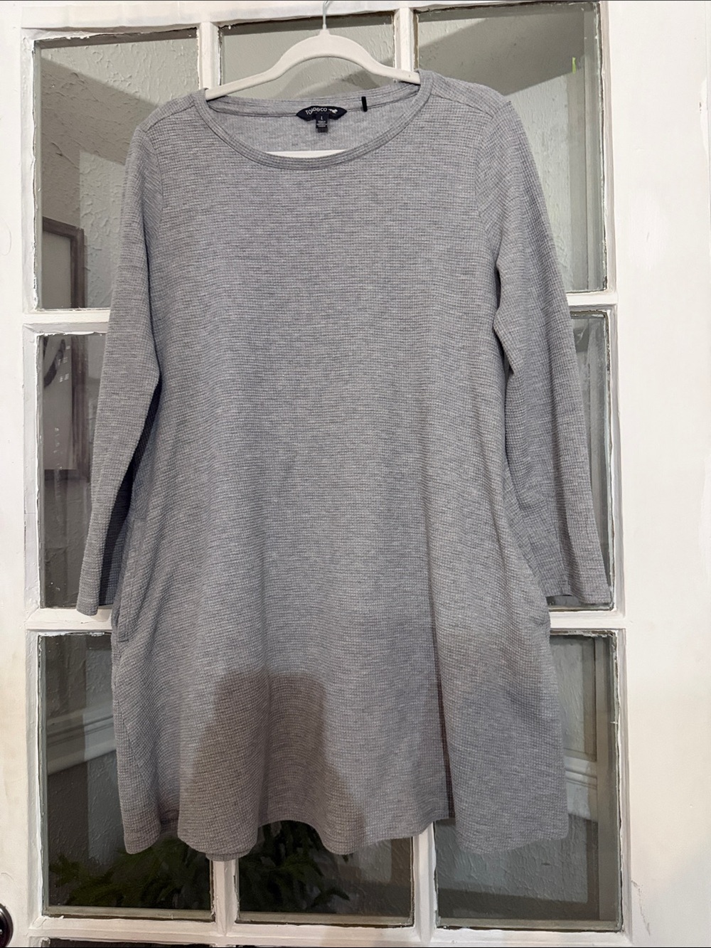 Toad & Co Women's Gray Long-Sleeve Knit Tunic Dress